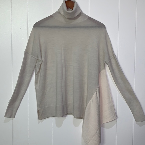 All Saints Alda asymmetrical turtle neck sweater. 100% merino wool. - Picture 4 of 11